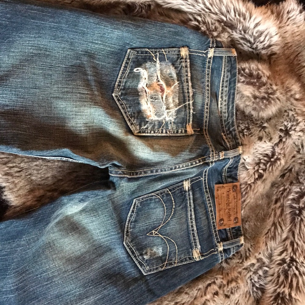 Vintage rebel women jeans destroyed sz 28 USA